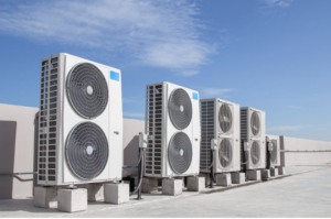 Commercial air conditioning and air handling units.