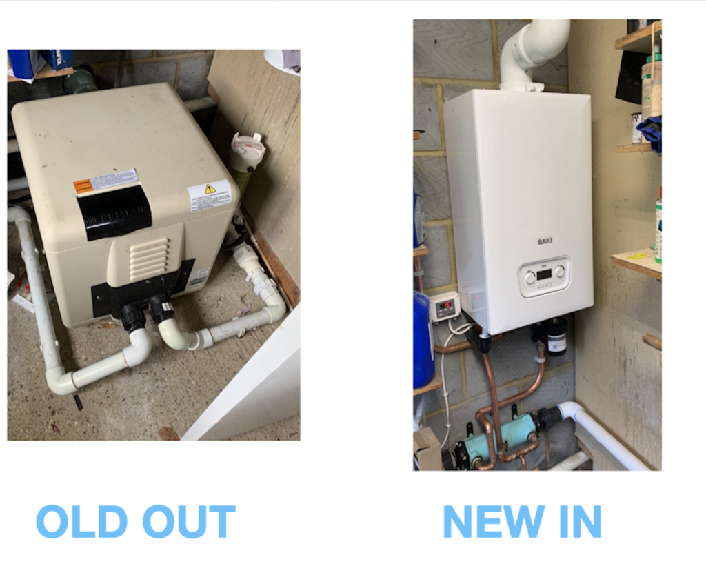 swimming pool boiler installation in Rickmansworth Hertfordshire