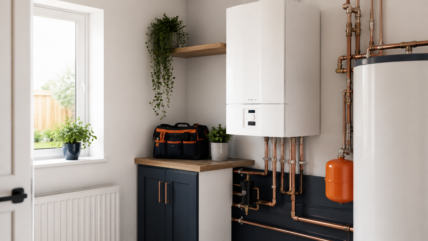 Modern boiler and central heating system in a Maldon home