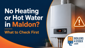 No heating or hot water in Maldon with faulty boiler – Boilers4Essex boiler repair guide.