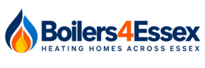Boilers 4 Essex logo for a local heating company providing boiler installation, boiler repairs, boiler servicing, commercial heating and swimming pool heating services across Essex.