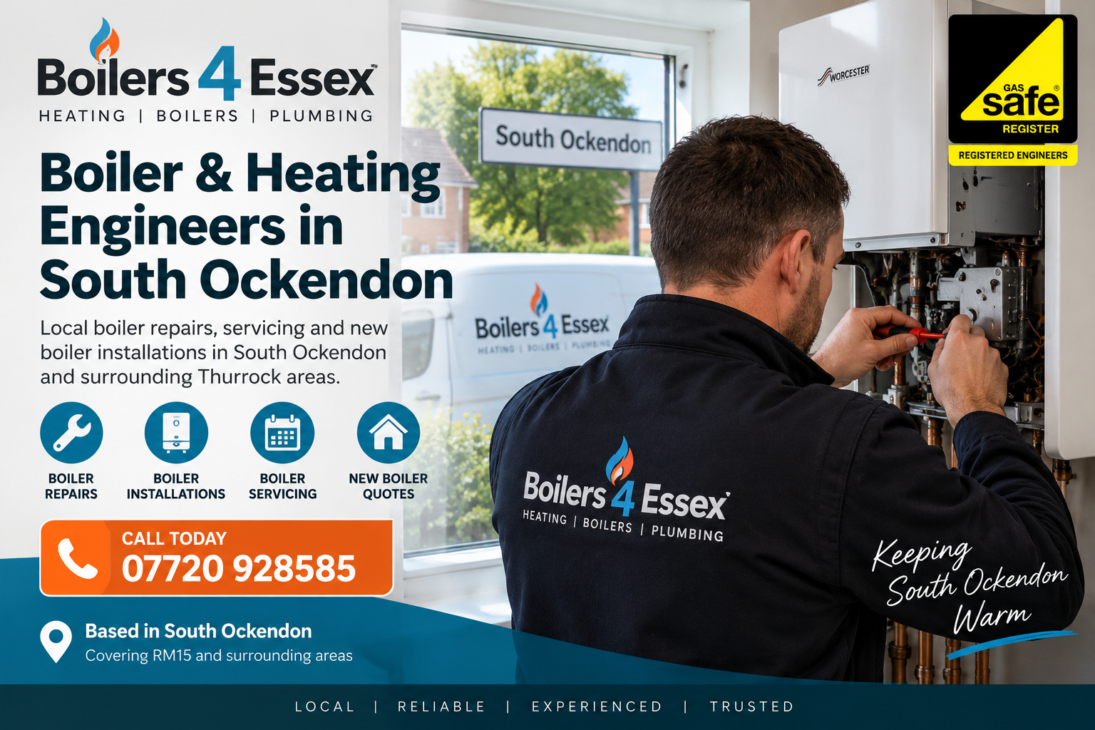 Boilers 4 Essex boiler and heating engineer repairing a Worcester boiler in South Ockendon, providing local boiler repairs, servicing and installations.